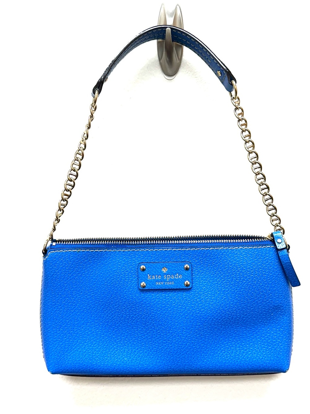 VGUC kate spade Electric Blue Leather Chain-Handle Shoulder Bag